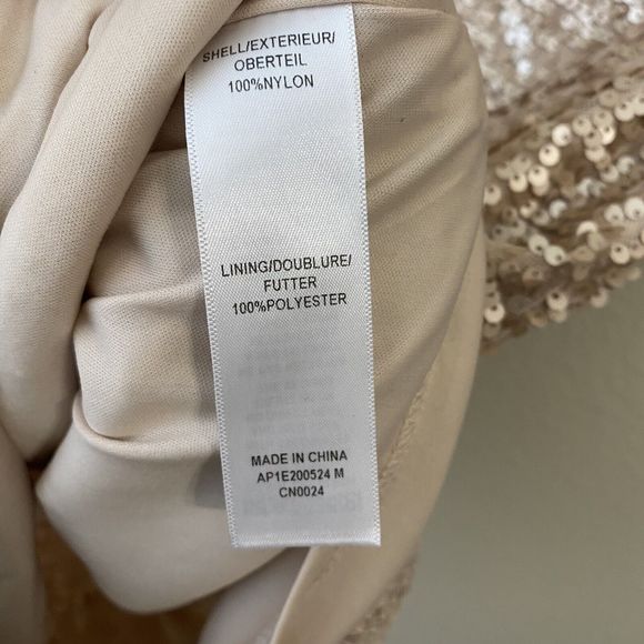 Adrianna Papell Dress Womens Size 2 Sequins Party Rose Gold - Picture 8 of 9